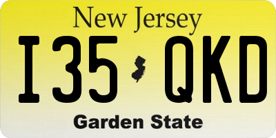 NJ license plate I35QKD