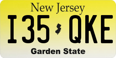 NJ license plate I35QKE