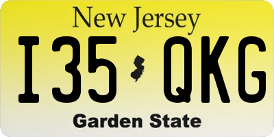 NJ license plate I35QKG