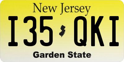 NJ license plate I35QKI