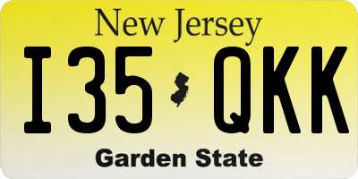 NJ license plate I35QKK