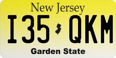 NJ license plate I35QKM