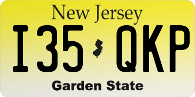 NJ license plate I35QKP