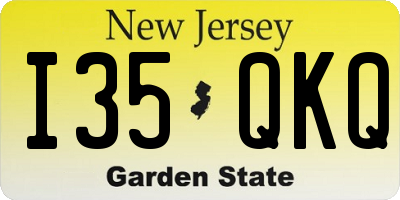 NJ license plate I35QKQ