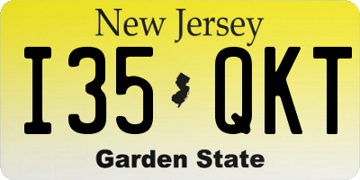 NJ license plate I35QKT