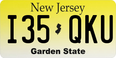 NJ license plate I35QKU
