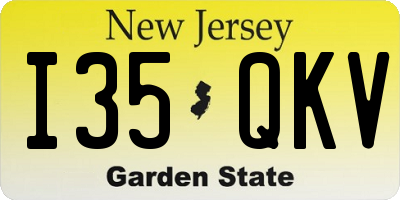 NJ license plate I35QKV