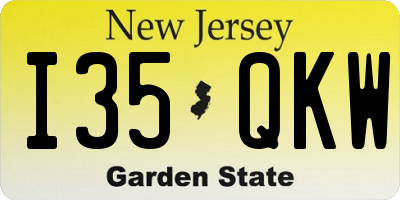 NJ license plate I35QKW