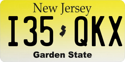 NJ license plate I35QKX