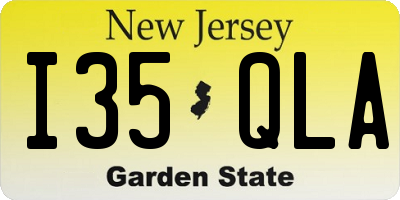 NJ license plate I35QLA