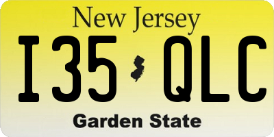 NJ license plate I35QLC