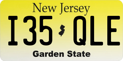 NJ license plate I35QLE