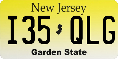 NJ license plate I35QLG