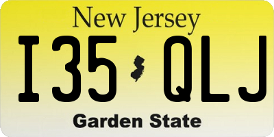 NJ license plate I35QLJ