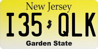 NJ license plate I35QLK