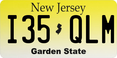 NJ license plate I35QLM