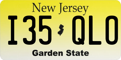 NJ license plate I35QLO