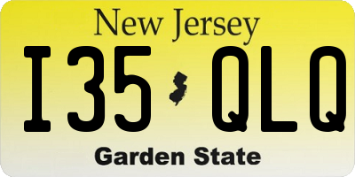 NJ license plate I35QLQ