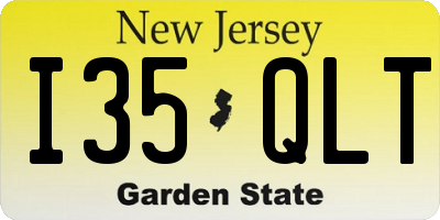 NJ license plate I35QLT