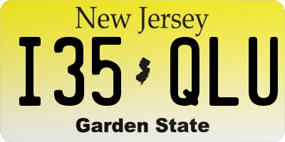 NJ license plate I35QLU