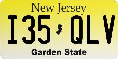NJ license plate I35QLV