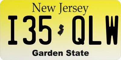NJ license plate I35QLW