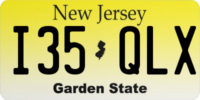 NJ license plate I35QLX