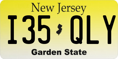 NJ license plate I35QLY