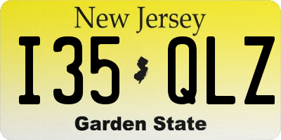 NJ license plate I35QLZ