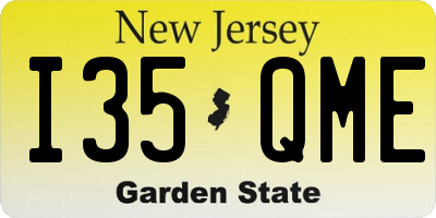 NJ license plate I35QME