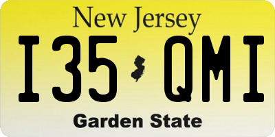 NJ license plate I35QMI