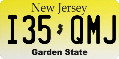 NJ license plate I35QMJ