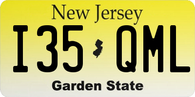 NJ license plate I35QML