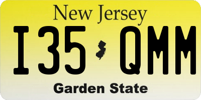 NJ license plate I35QMM