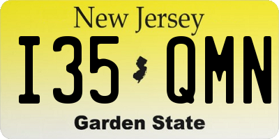 NJ license plate I35QMN