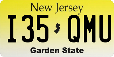 NJ license plate I35QMU