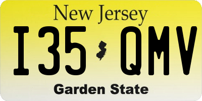 NJ license plate I35QMV