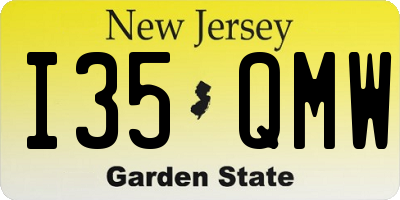 NJ license plate I35QMW