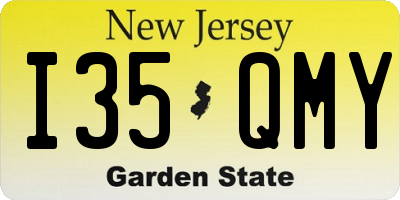NJ license plate I35QMY