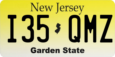 NJ license plate I35QMZ