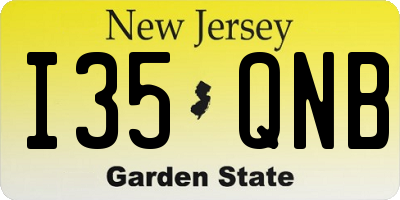 NJ license plate I35QNB