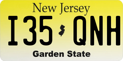 NJ license plate I35QNH