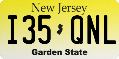 NJ license plate I35QNL