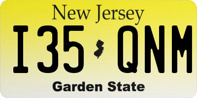 NJ license plate I35QNM