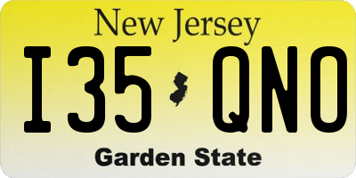 NJ license plate I35QNO