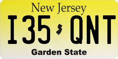 NJ license plate I35QNT