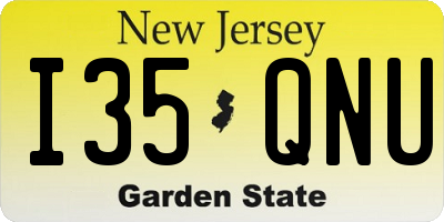 NJ license plate I35QNU