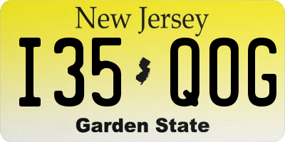 NJ license plate I35QOG