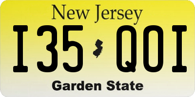 NJ license plate I35QOI