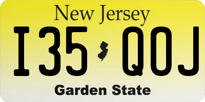 NJ license plate I35QOJ
